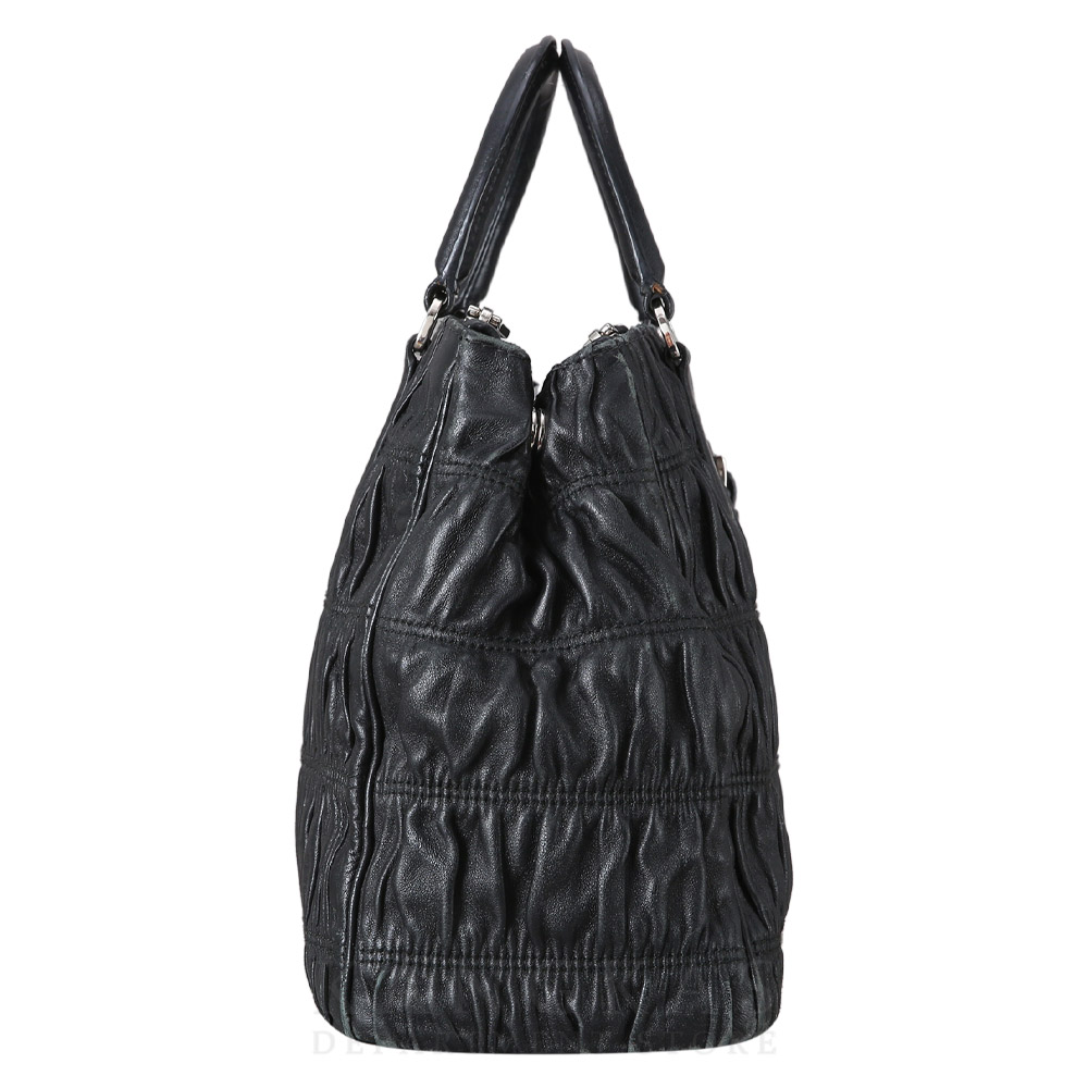 PRADA(USED)프라다 B2599L 레더 고프레 핸드백