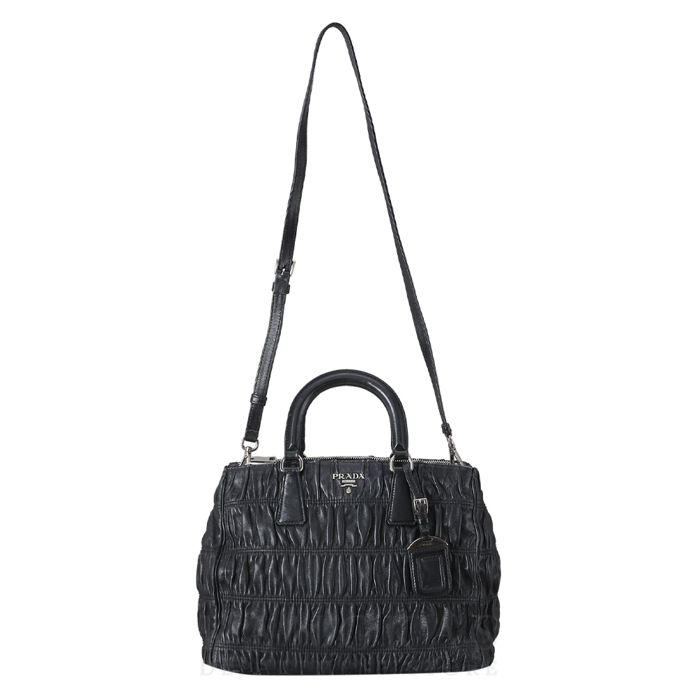 PRADA(USED)프라다 B2599L 레더 고프레 핸드백