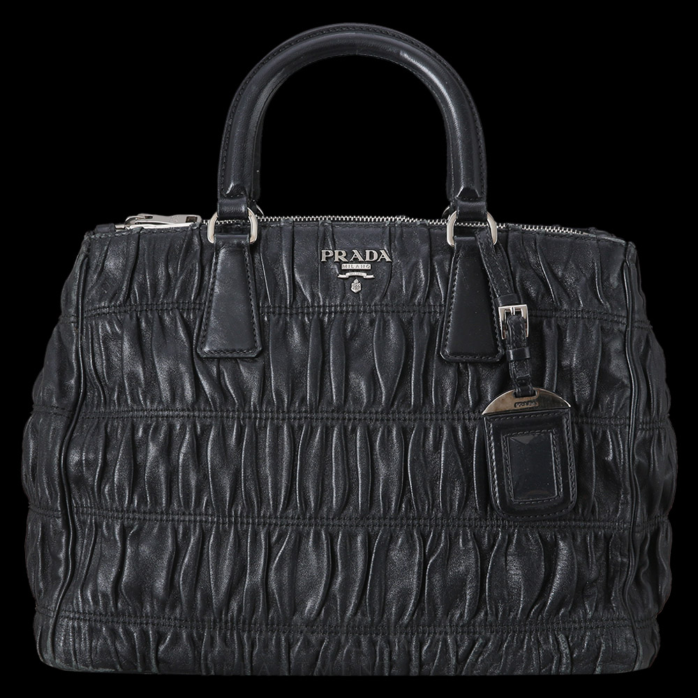 PRADA(USED)프라다 B2599L 레더 고프레 핸드백