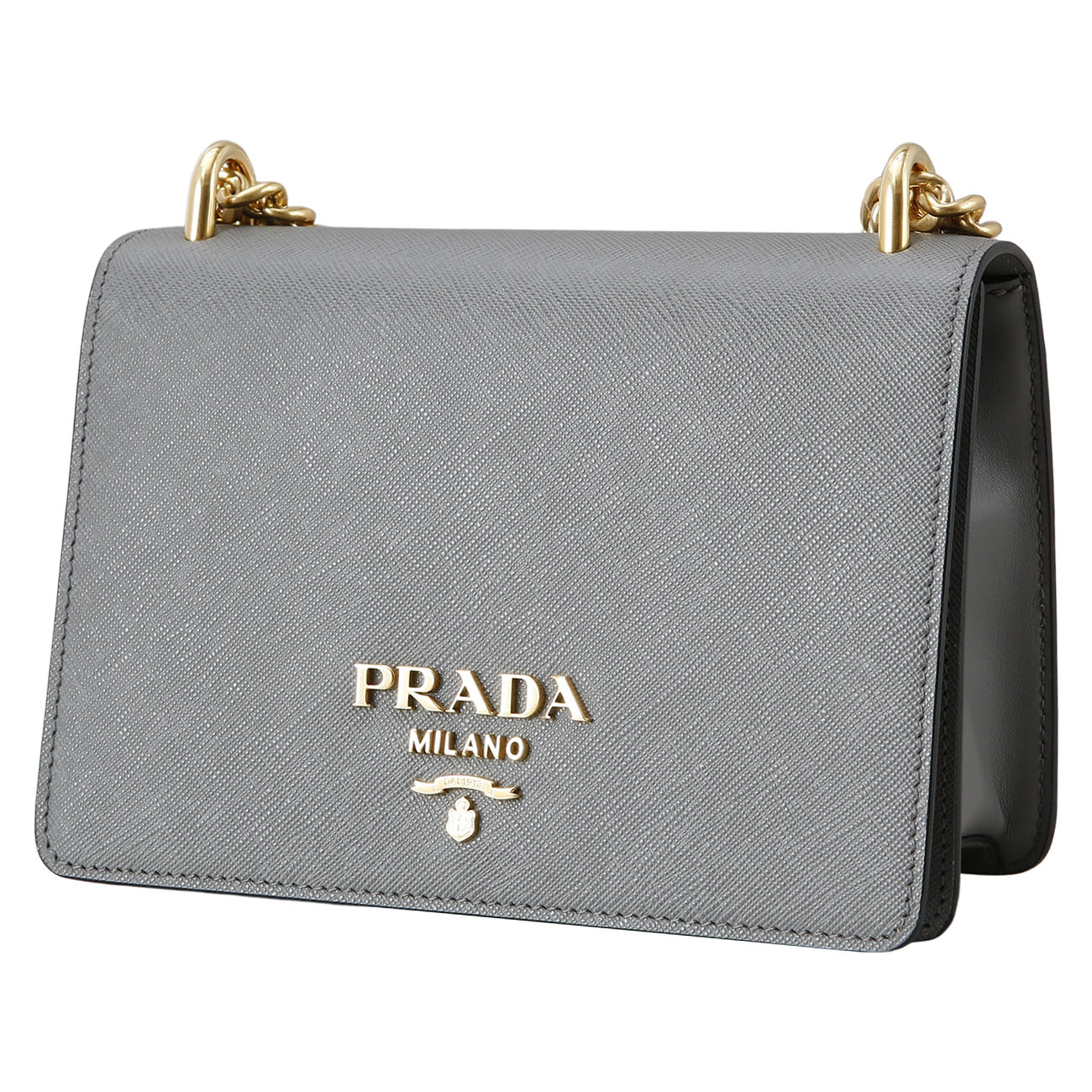 PRADA(USED)프라다 사피아노 파티나 플랩 체인 백