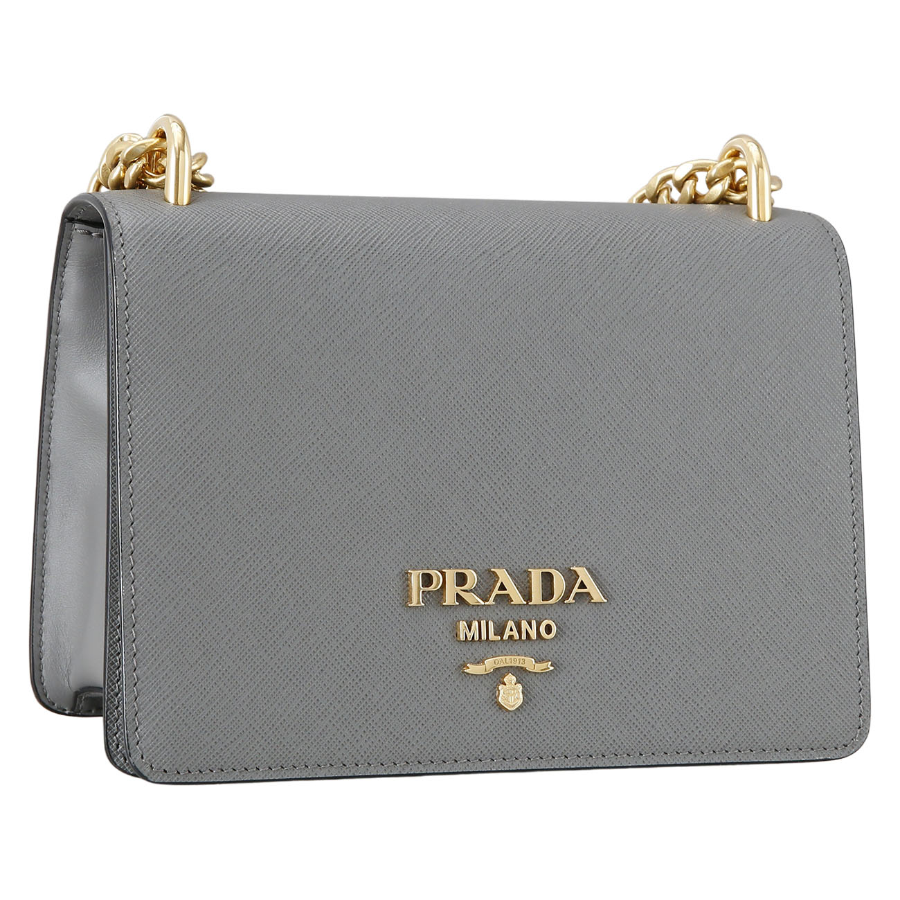 PRADA(USED)프라다 사피아노 파티나 플랩 체인 백