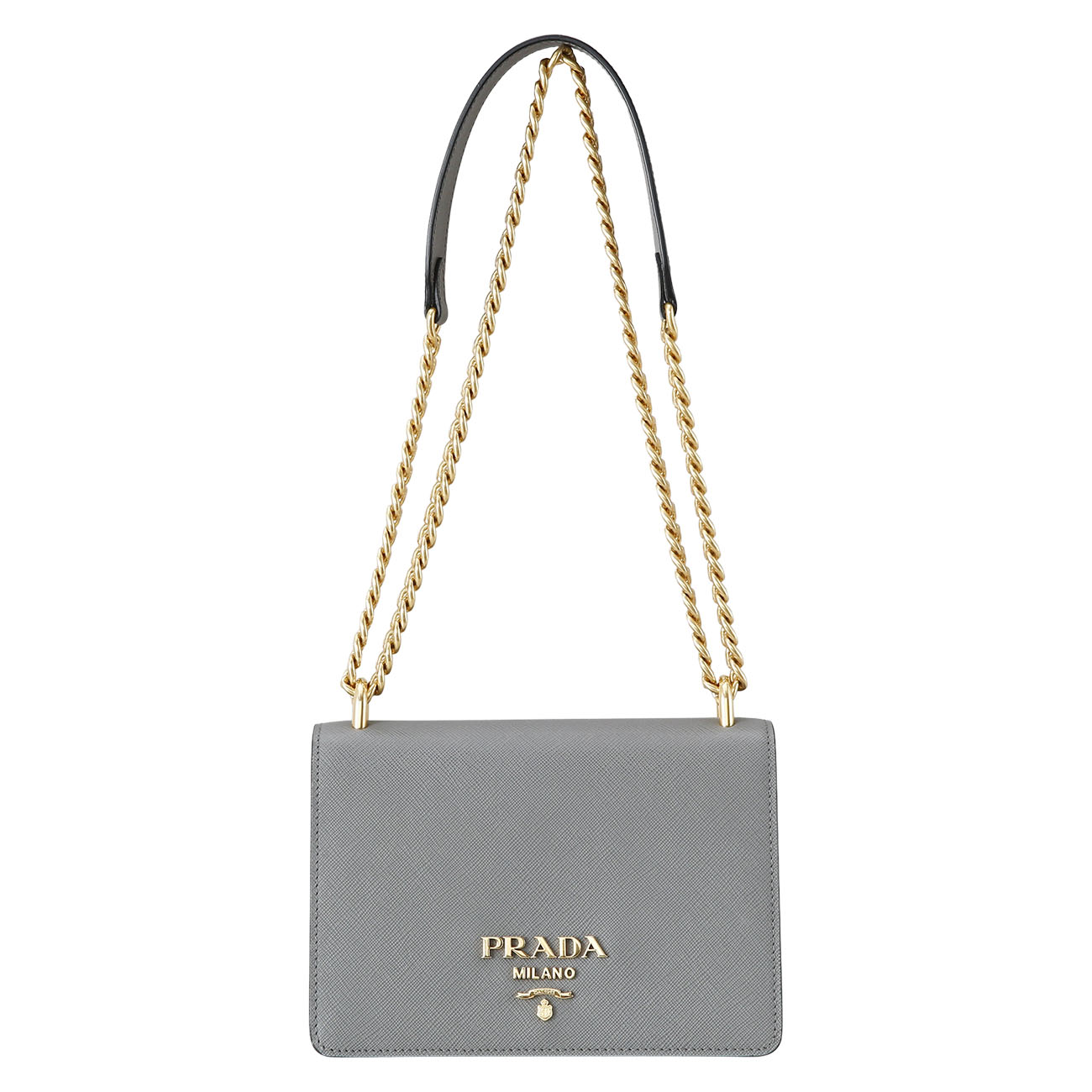 PRADA(USED)프라다 사피아노 파티나 플랩 체인 백