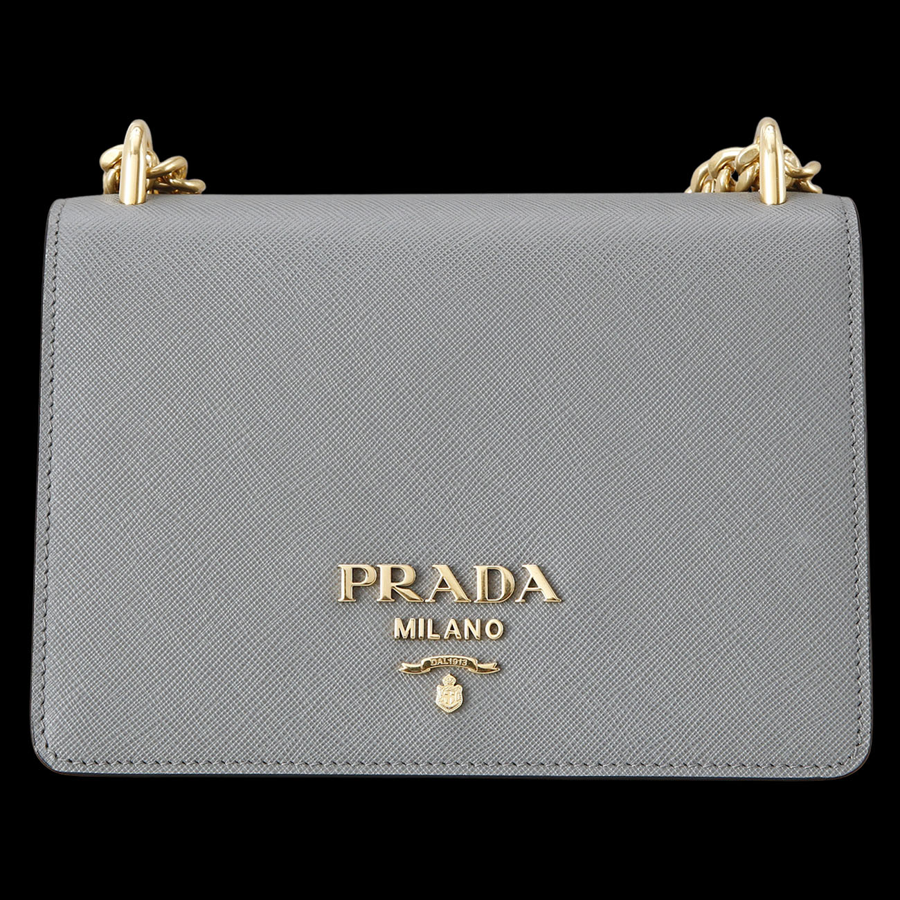 PRADA(USED)프라다 사피아노 파티나 플랩 체인 백