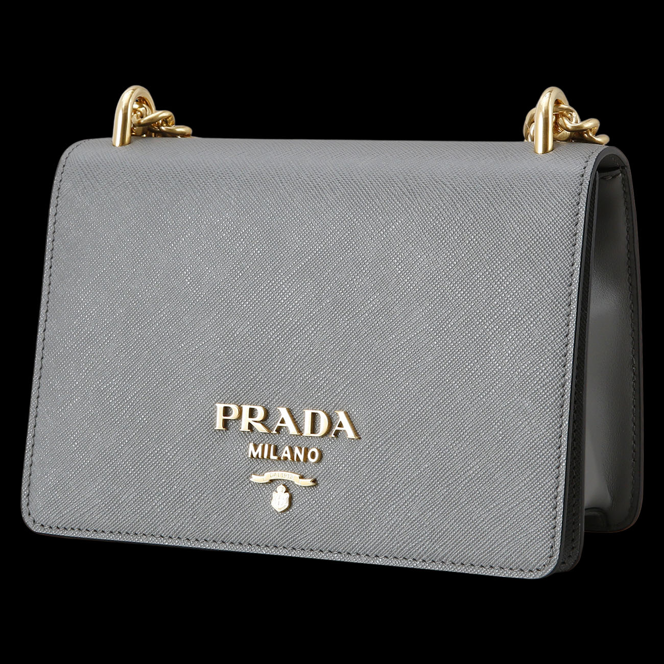 PRADA(USED)프라다 사피아노 파티나 플랩 체인 백
