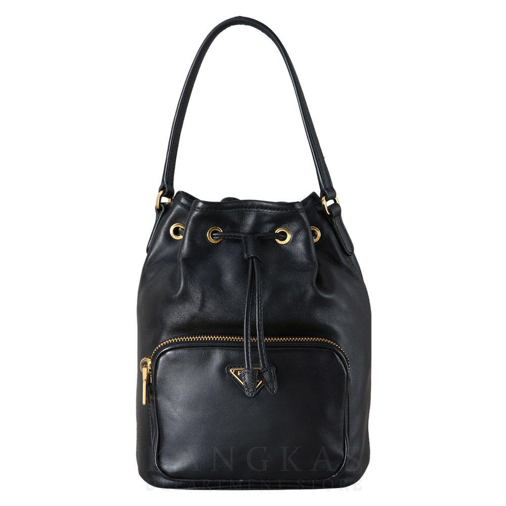 PRADA(USED)프라다 1BH038 레더 버킷백