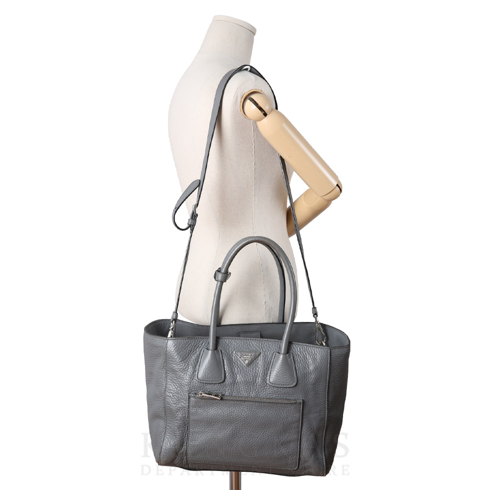 PRADA(USED)프라다 비텔로 다이노 레더 쇼퍼백