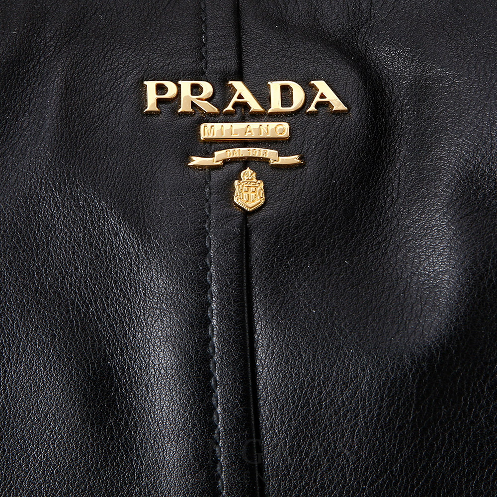 PRADA(USED)프라다 레더 호보 핸드백