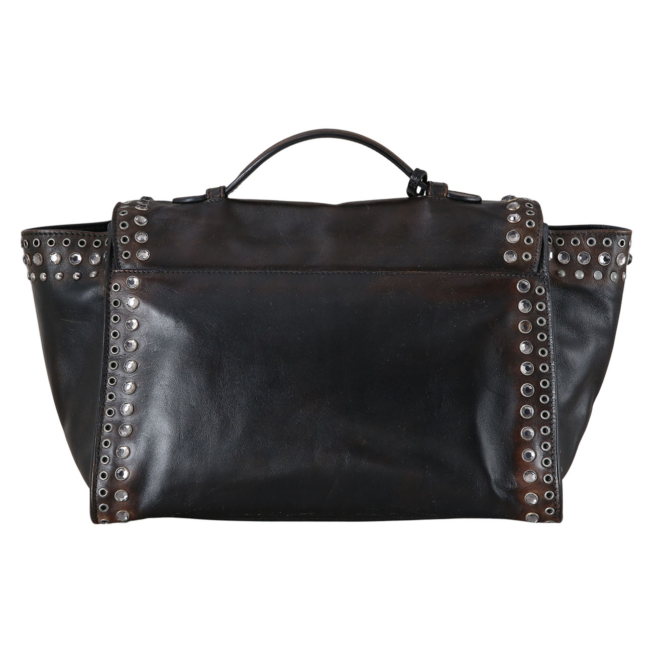 PRADA(USED)프라다 크리스탈 레더 탑 핸들백