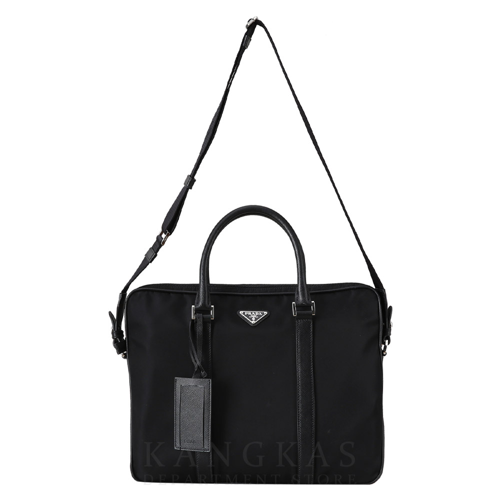 PRADA(USED)프라다 나일론 및 사피아노 트리밍 브리프케이스