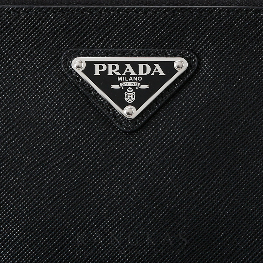 PRADA(USED)프라다 트라이앵글 로고 사피아노 클러치