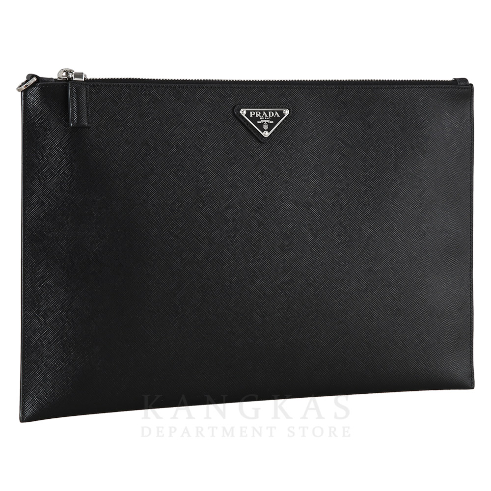 PRADA(USED)프라다 트라이앵글 로고 사피아노 클러치