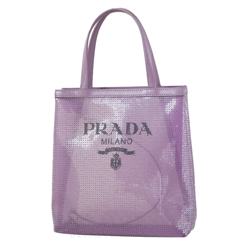 PRADA(USED)프라다 1BG417 폴카 닷 매쉬 토트백