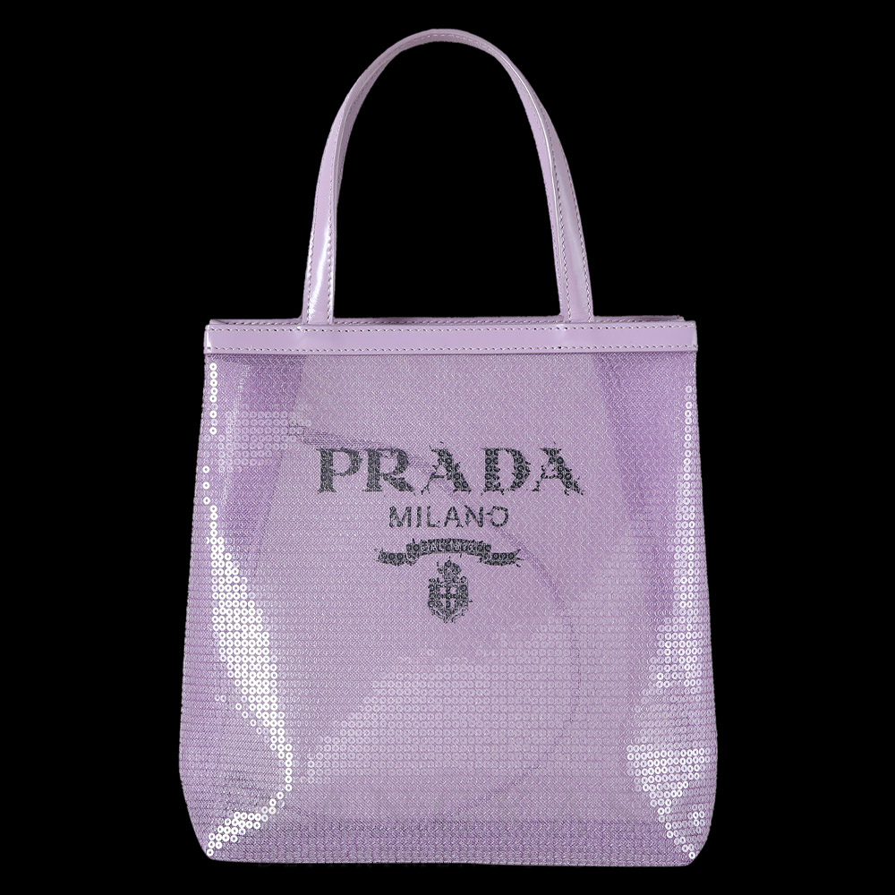 PRADA(USED)프라다 1BG417 폴카 닷 매쉬 토트백
