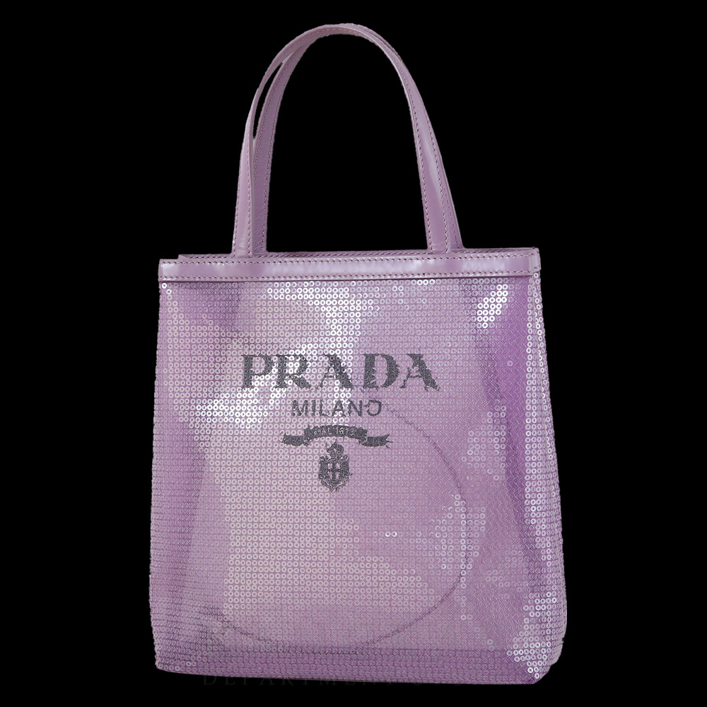 PRADA(USED)프라다 1BG417 폴카 닷 매쉬 토트백