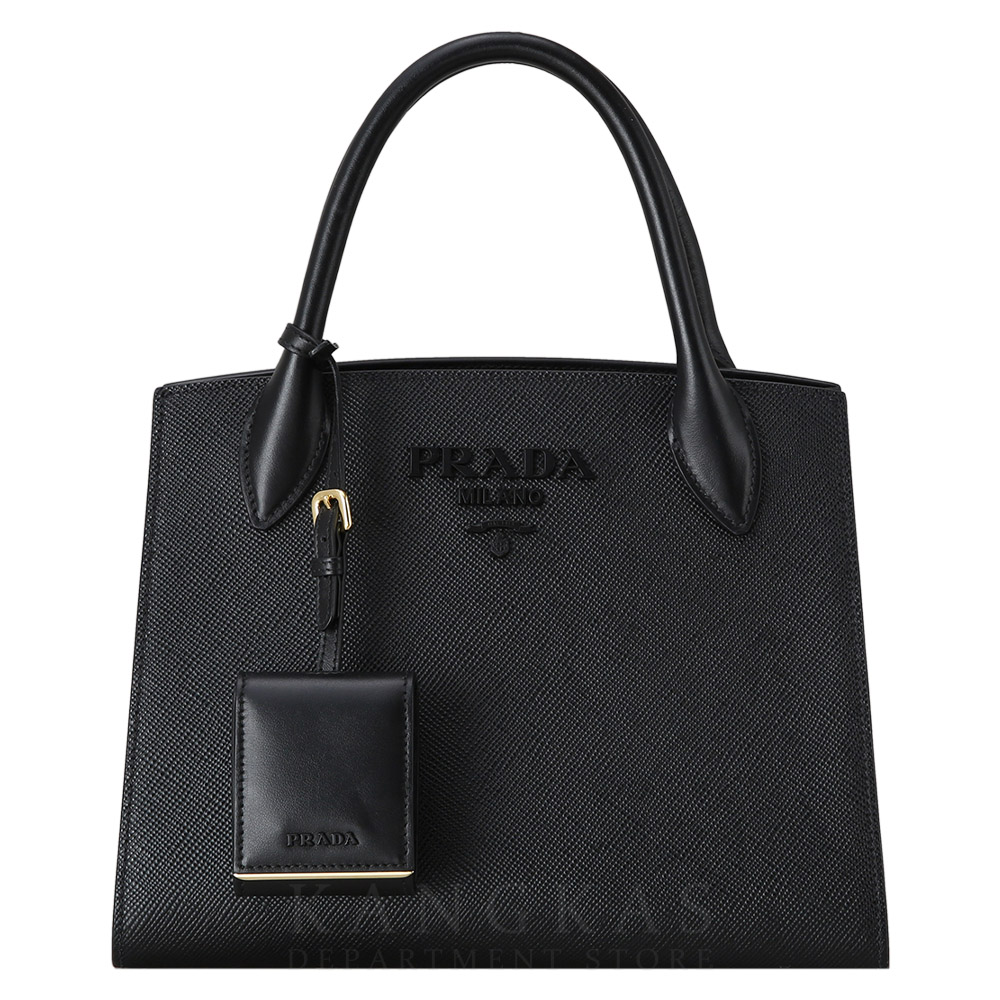 PRADA(USED)프라다 1BA156 모노크롬 사피아노 토트백