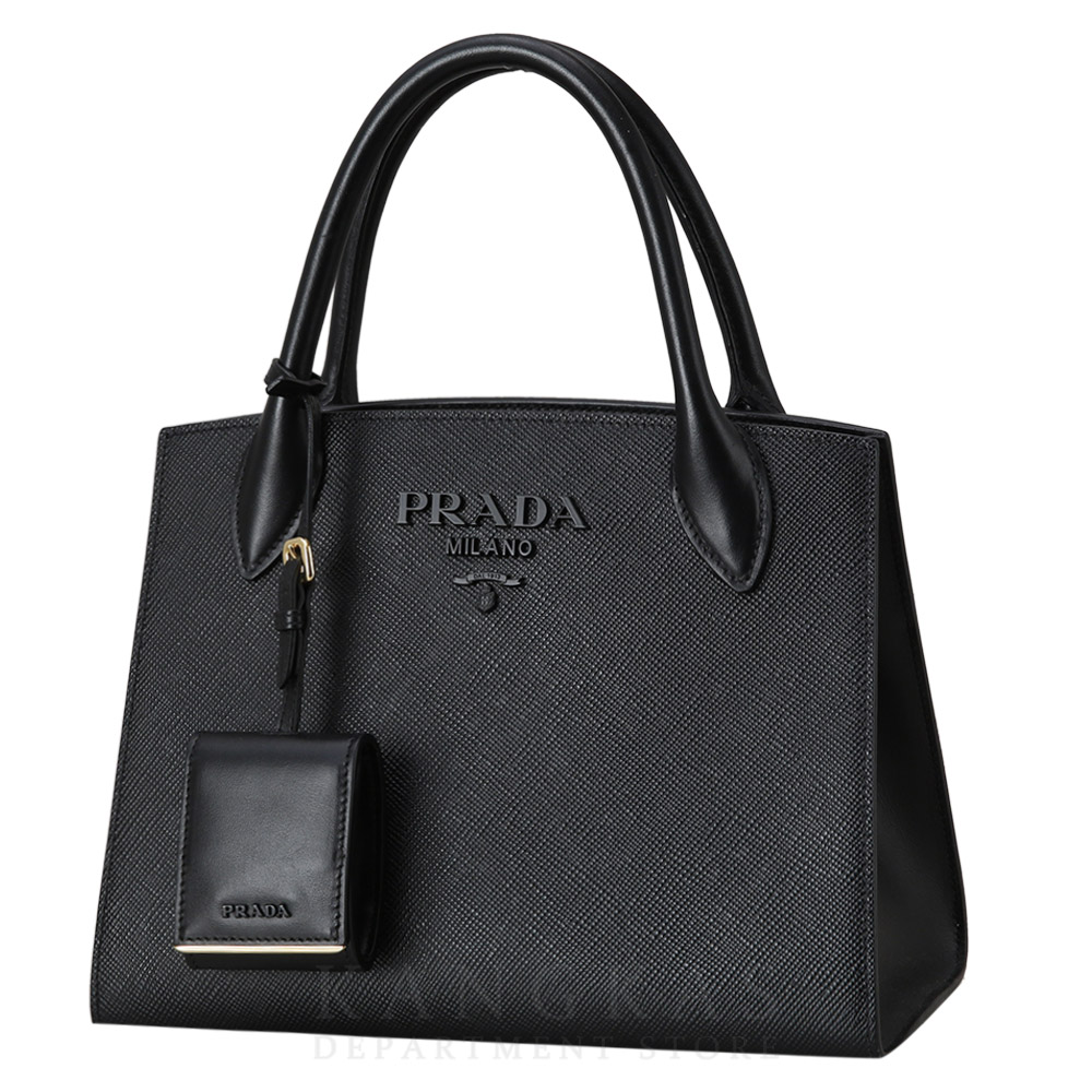 PRADA(USED)프라다 1BA156 모노크롬 사피아노 토트백