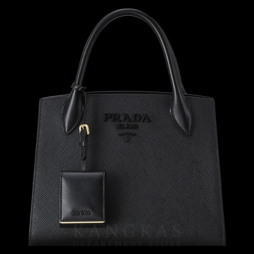 PRADA(USED)프라다 1BA156 모노크롬 사피아노 토트백