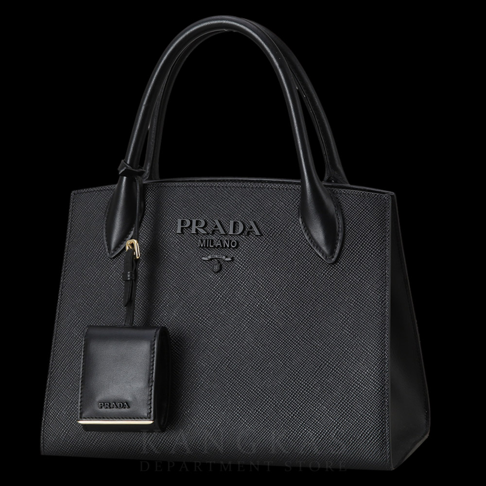 PRADA(USED)프라다 1BA156 모노크롬 사피아노 토트백