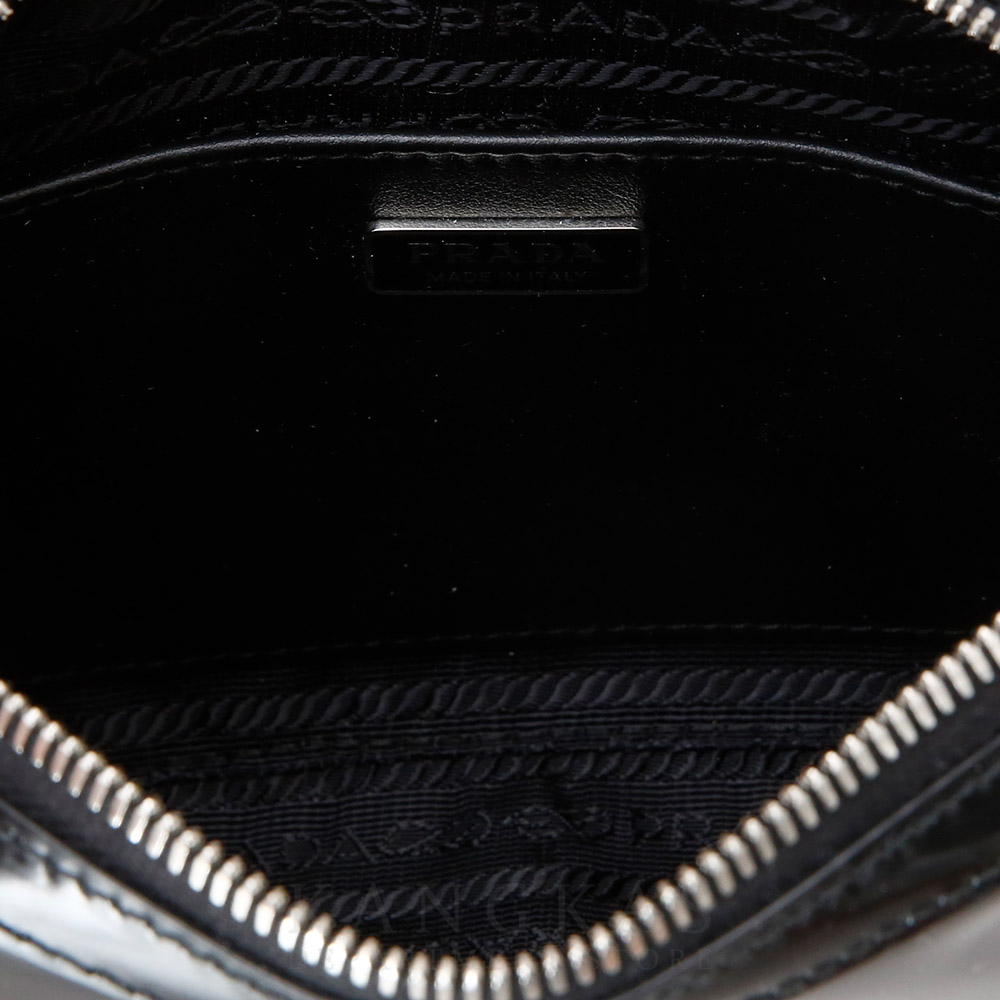 PRADA(USED)프라다 1BH180 브러시드 레더 숄더백 블랙