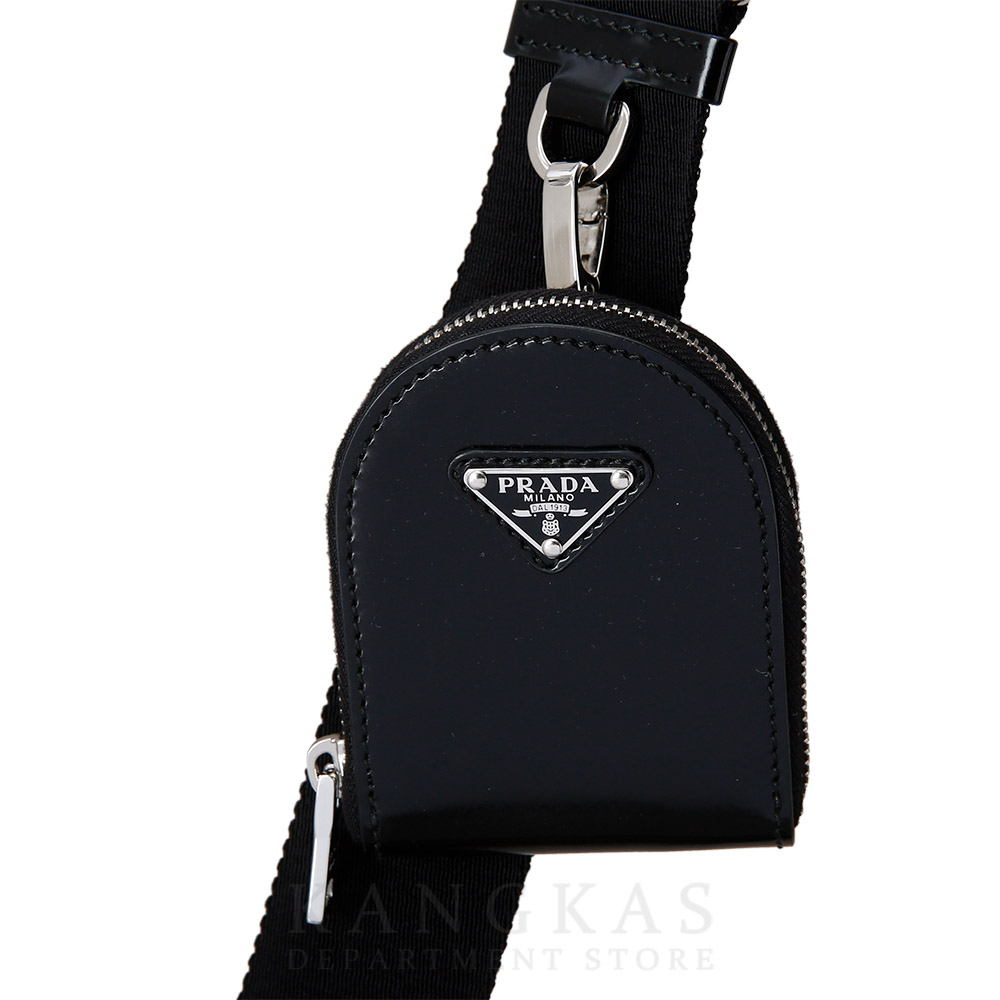 PRADA(USED)프라다 1BH180 브러시드 레더 숄더백 블랙