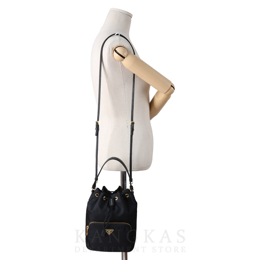 PRADA(USED)프라다 1BH038 패브릭 버킷백