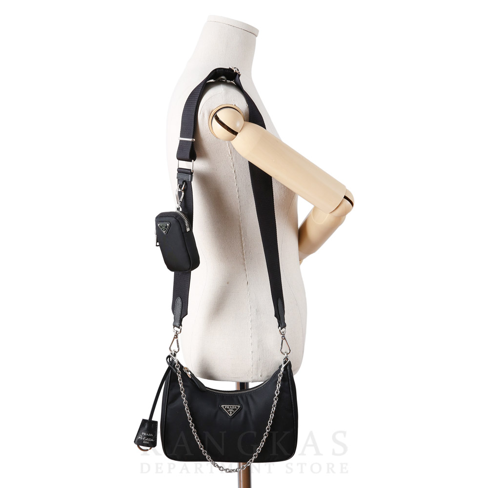 PRADA(USED)프라다 1BH204 테수토 체인 스트랩 호보백