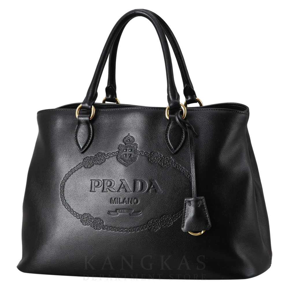 PRADA(USED)프라다 1BA579 소프트카프 레더 토트겸 숄더백