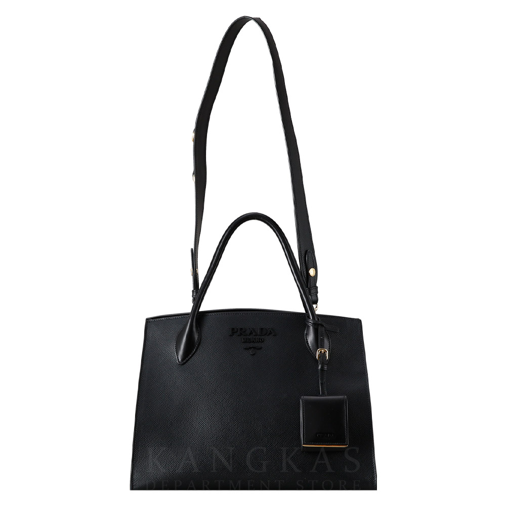 PRADA(USED)프라다 1BA155 사피아노 모노크롬 토트백
