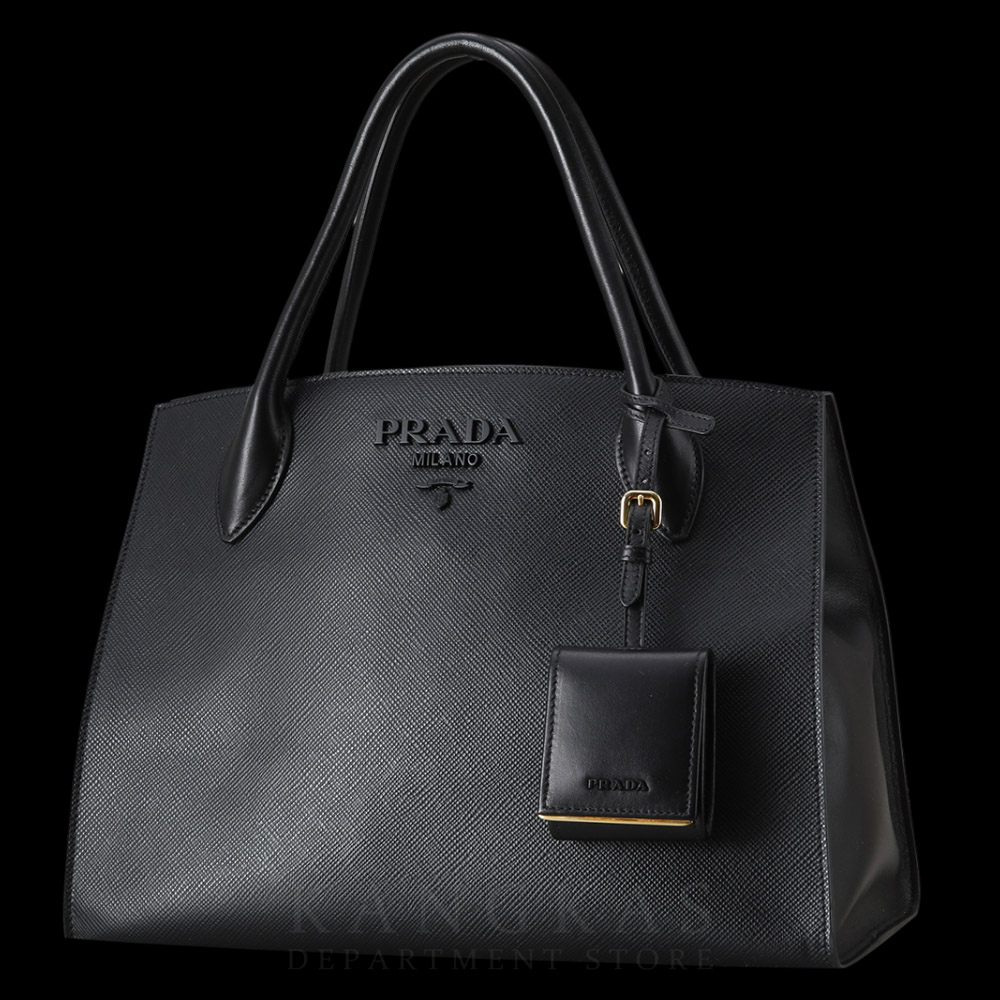 PRADA(USED)프라다 1BA155 사피아노 모노크롬 토트백