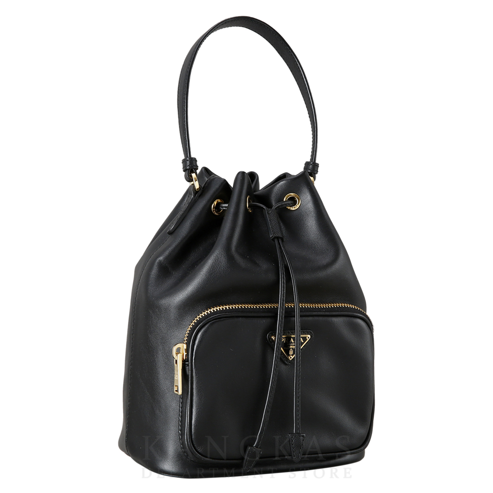 PRADA(USED)프라다 1BH038 레더 버킷백