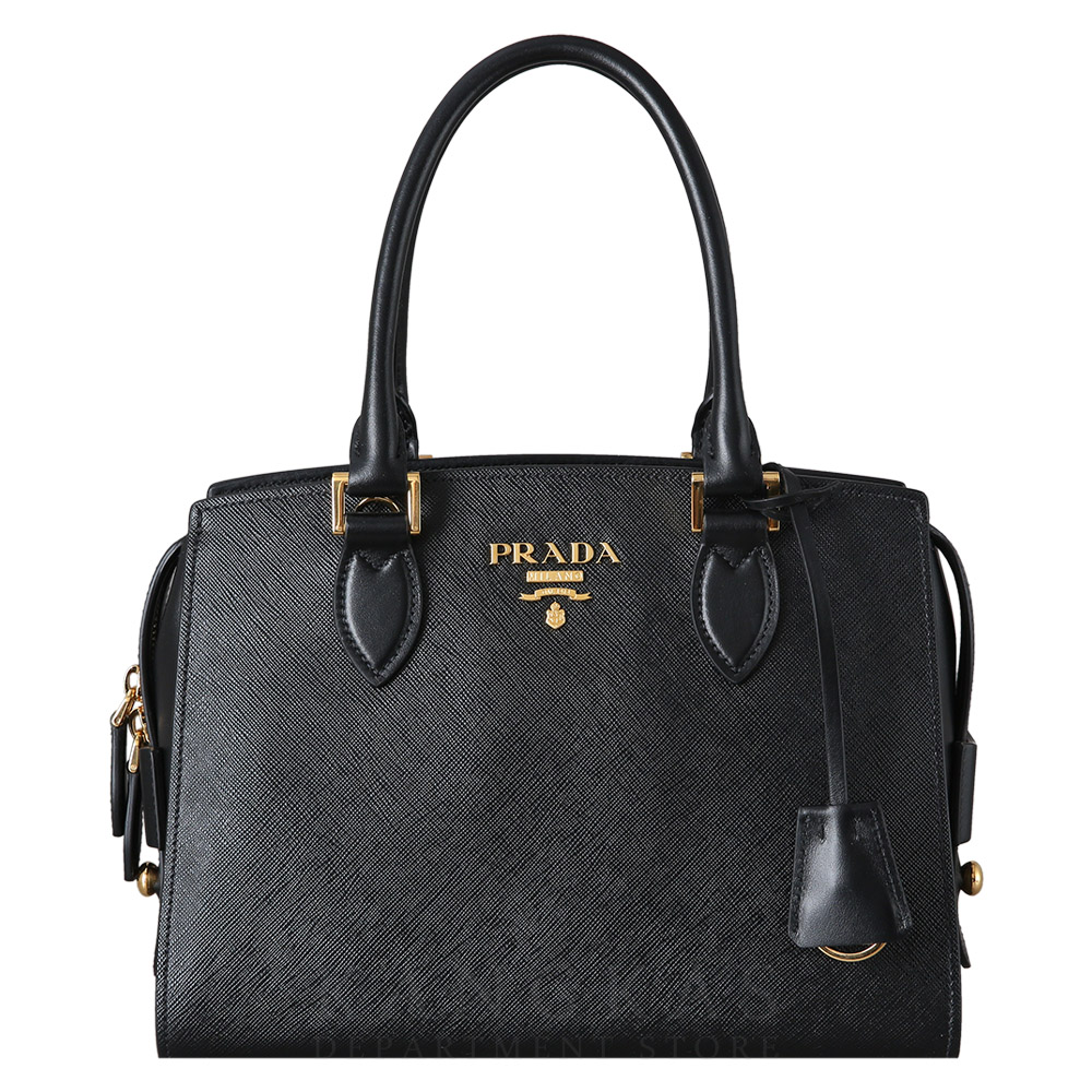 PRADA(USED)프라다 사피아노 럭스 더블 지퍼 토트겸 숄더백