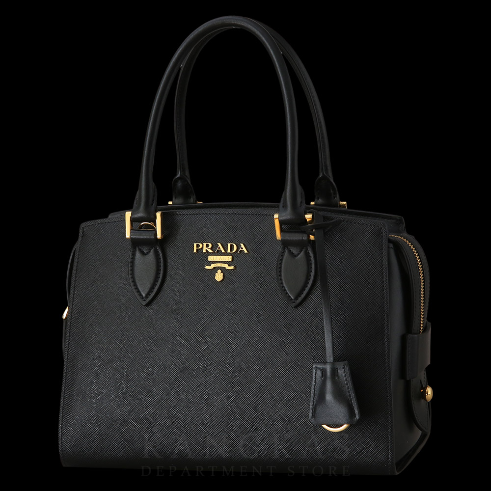 PRADA(USED)프라다 사피아노 럭스 더블 지퍼 토트겸 숄더백