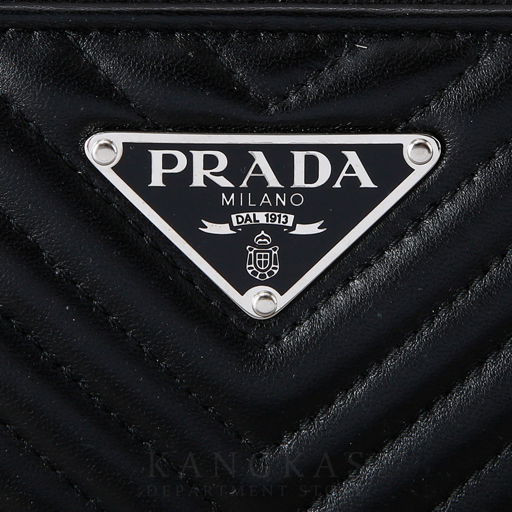 PRADA(USED)프라다 1BP024 레더 더블지퍼 체인 크로스백