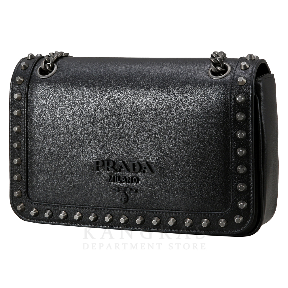 PRADA(USED)프라다 1BD147 스터드장식 체인숄더백