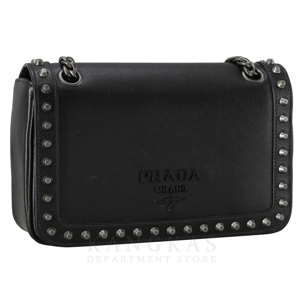 PRADA(USED)프라다 1BD147 스터드장식 체인숄더백