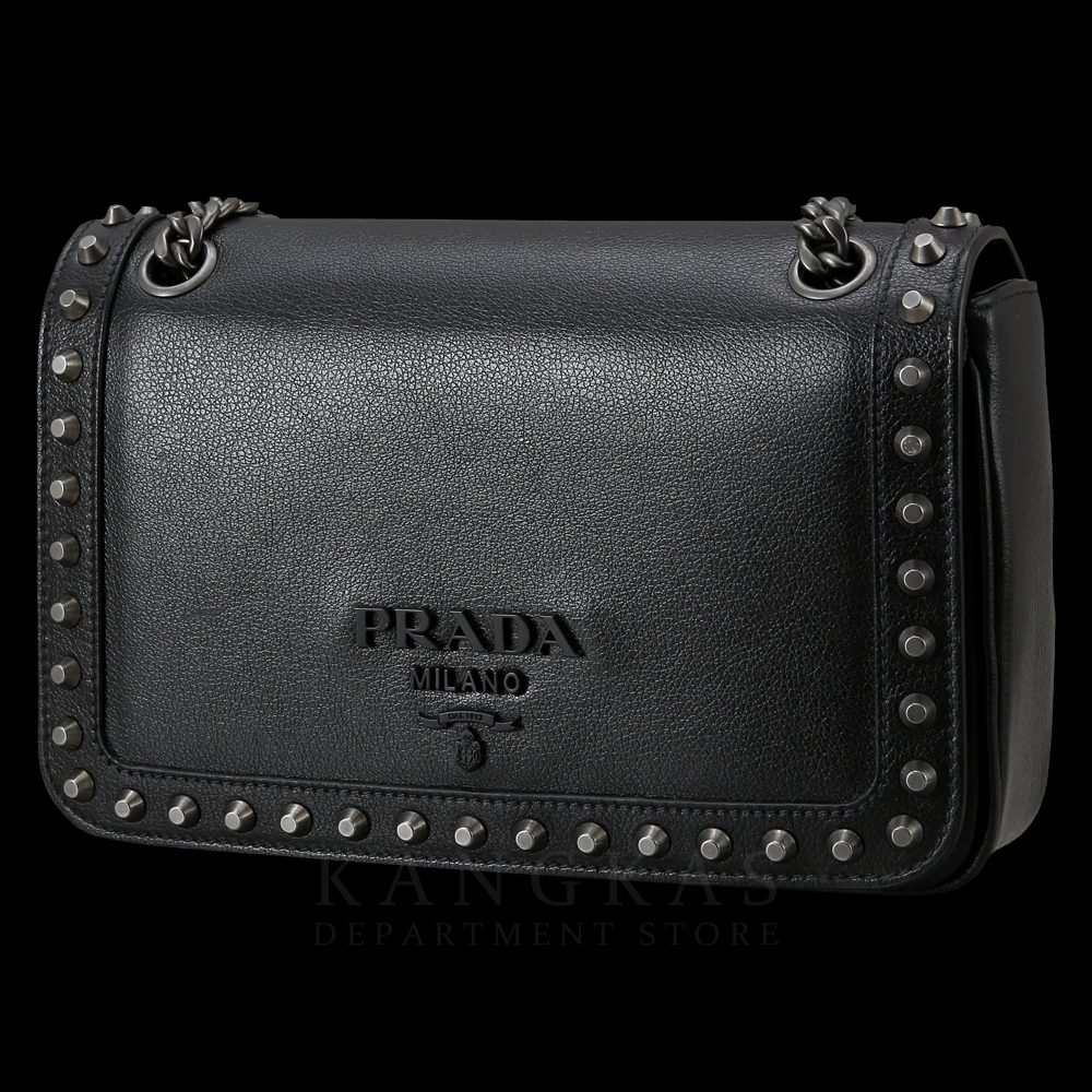 PRADA(USED)프라다 1BD147 스터드장식 체인숄더백