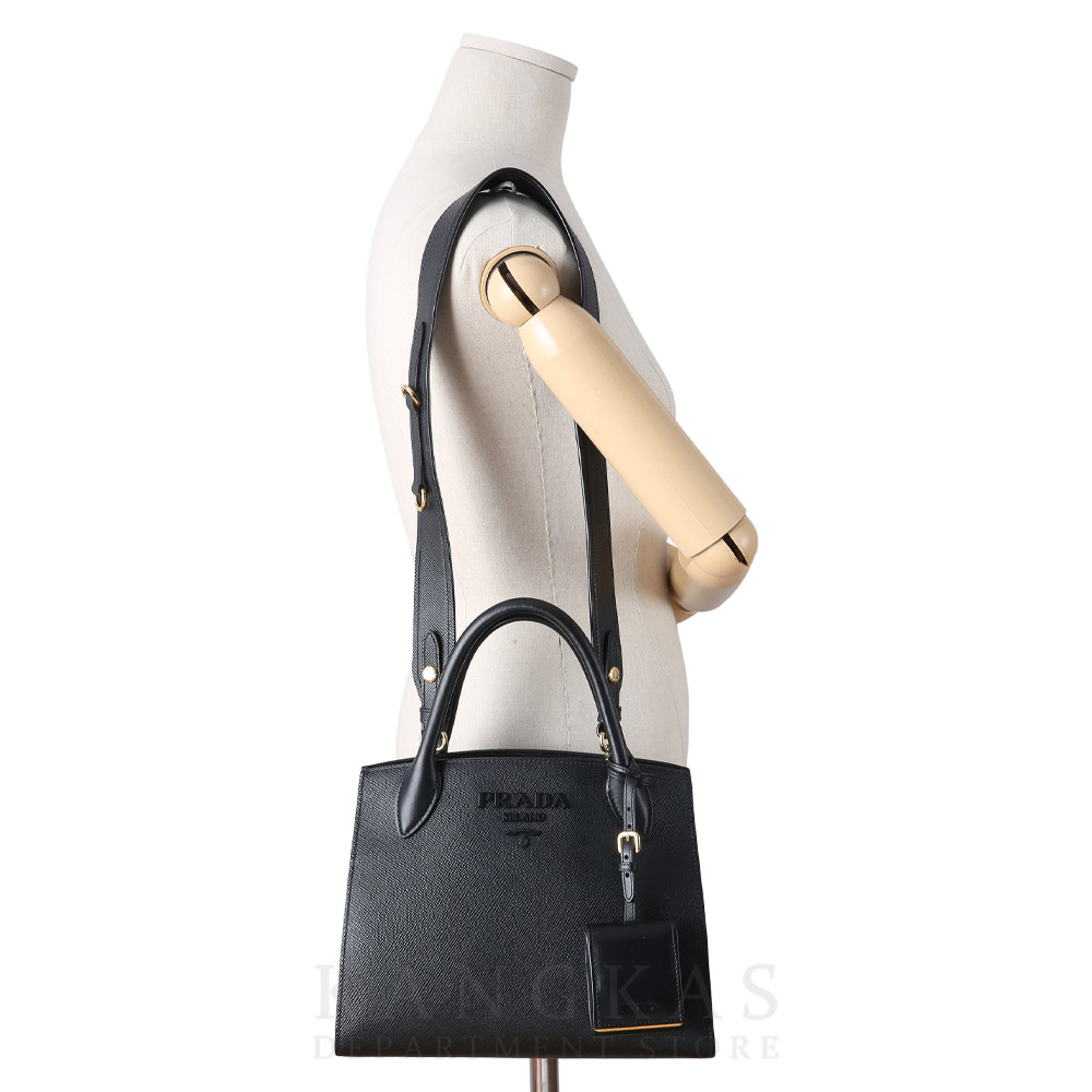 PRADA(USED)프라다 사피아노 모노크롬 스몰 토트백