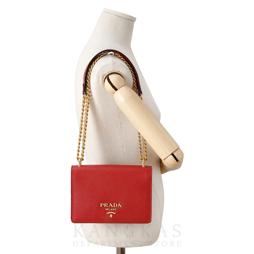 PRADA(USED)프라다 1BD133 사피아노 체인 플랩백