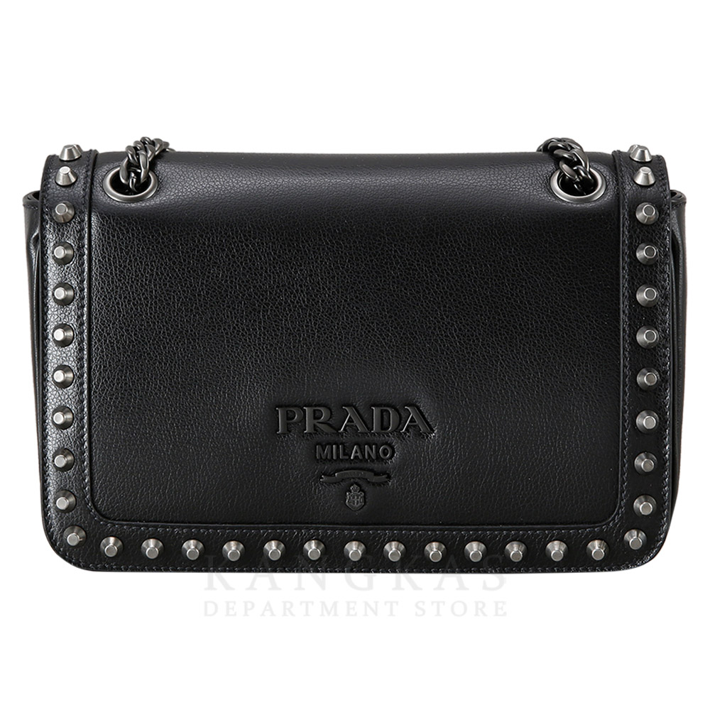 PRADA(USED)프라다 1BD147 스터드 플랩 숄더백