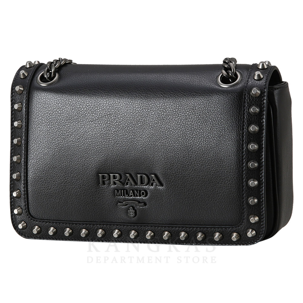 PRADA(USED)프라다 1BD147 스터드 플랩 숄더백