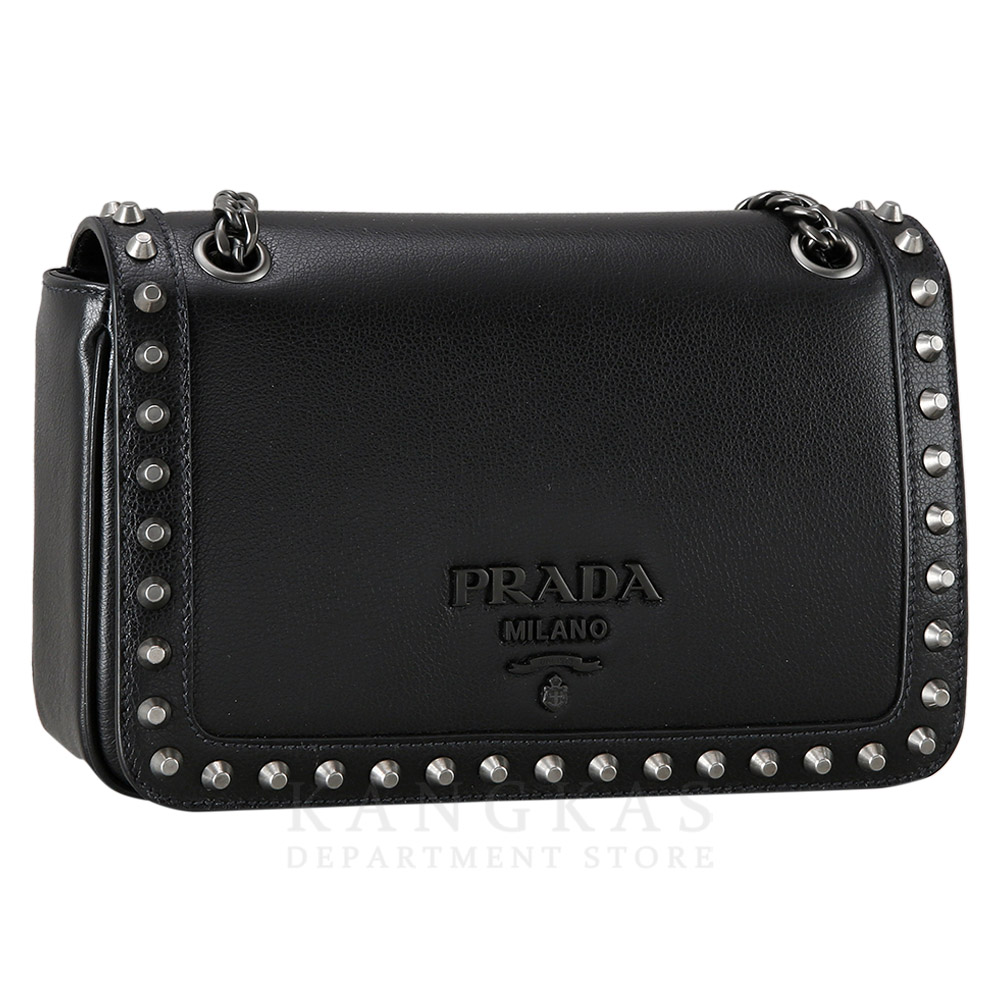 PRADA(USED)프라다 1BD147 스터드 플랩 숄더백