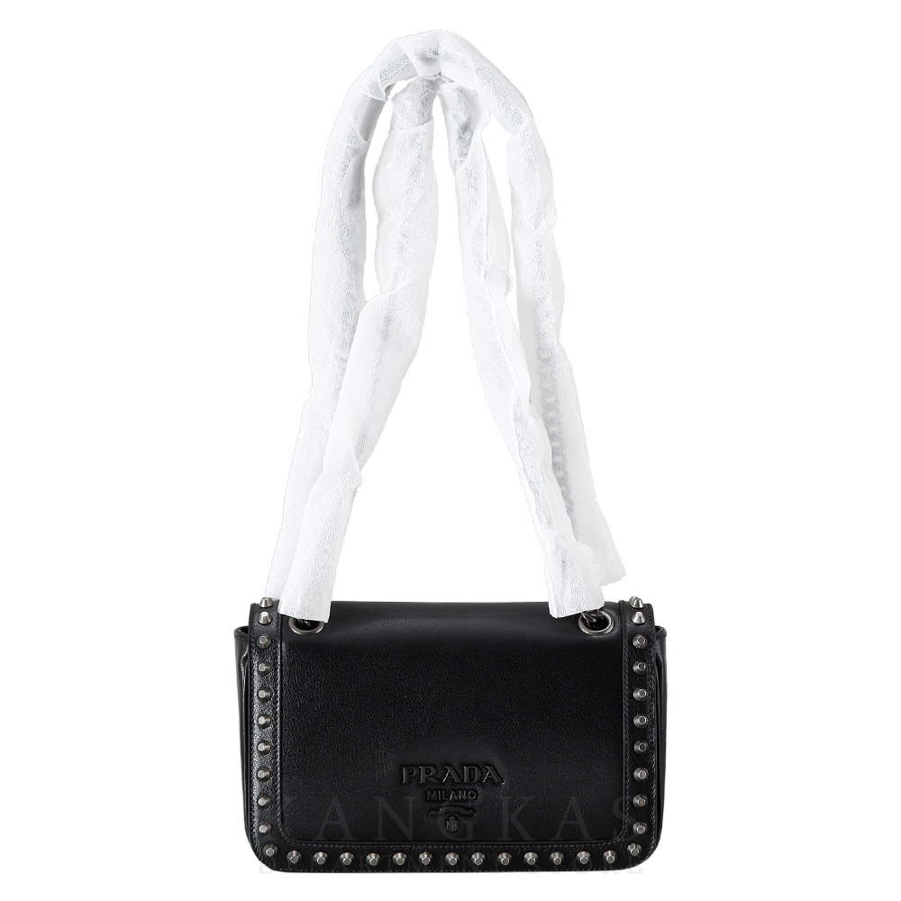 PRADA(USED)프라다 1BD147 스터드 플랩 숄더백