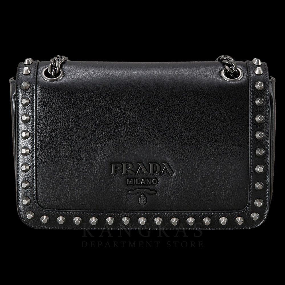 PRADA(USED)프라다 1BD147 스터드 플랩 숄더백