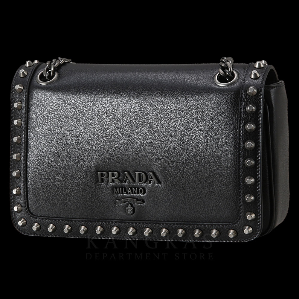 PRADA(USED)프라다 1BD147 스터드 플랩 숄더백
