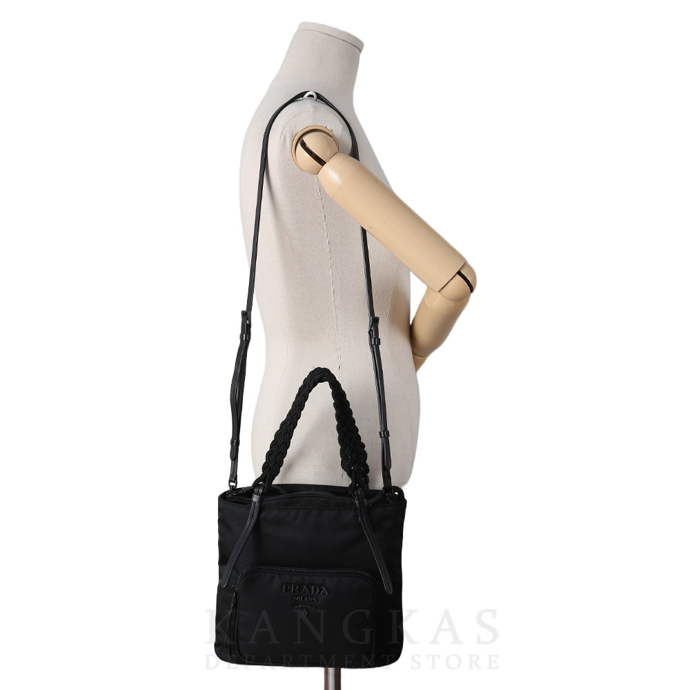 PRADA(USED)프라다 1BA207 나일론 브레이디드 핸들 숄더백