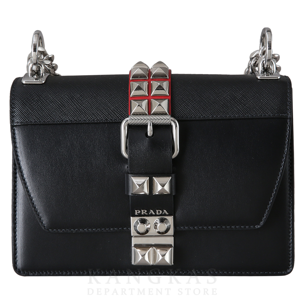 PRADA(USED)프라다 1BD171 시티 사피아노 스터드 체인 크로스백