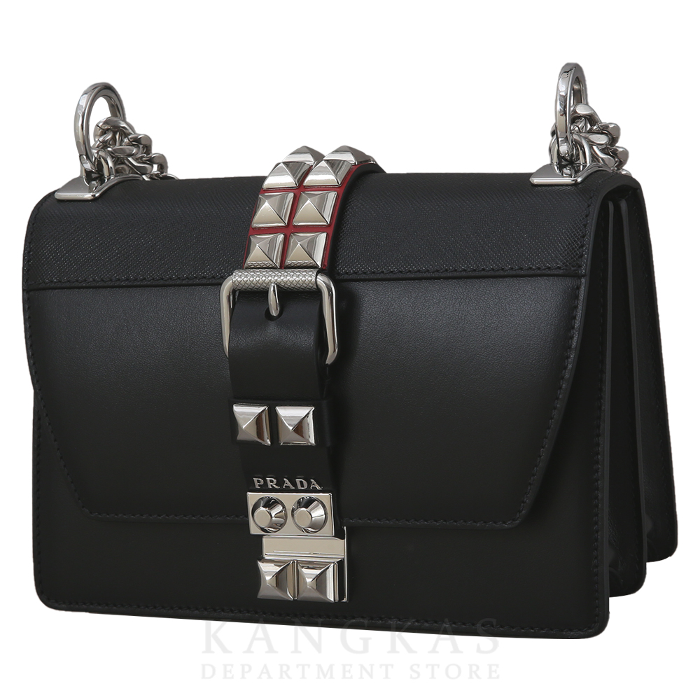 PRADA(USED)프라다 1BD171 시티 사피아노 스터드 체인 크로스백