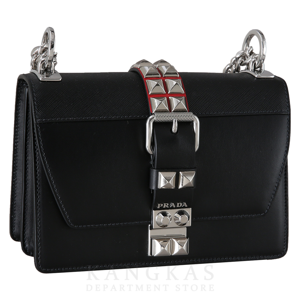 PRADA(USED)프라다 1BD171 시티 사피아노 스터드 체인 크로스백