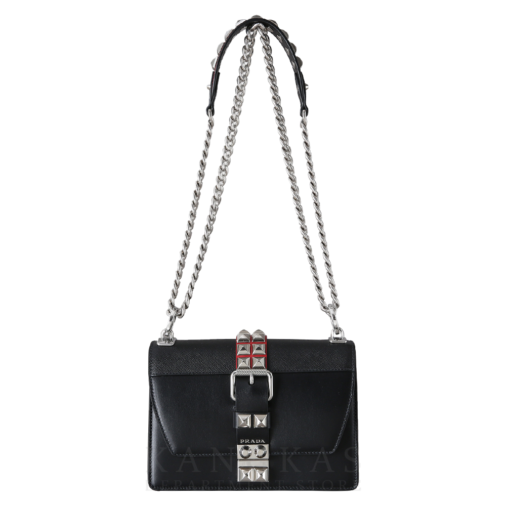 PRADA(USED)프라다 1BD171 시티 사피아노 스터드 체인 크로스백