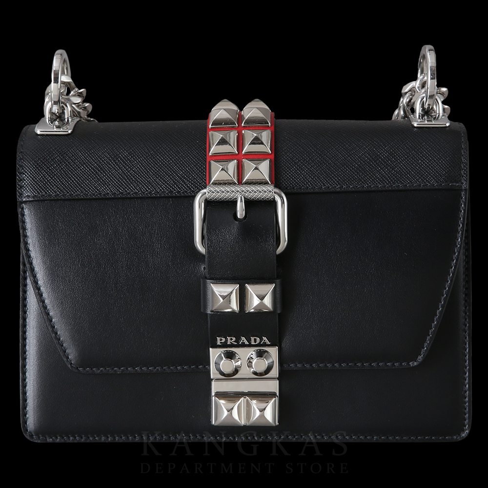 PRADA(USED)프라다 1BD171 시티 사피아노 스터드 체인 크로스백